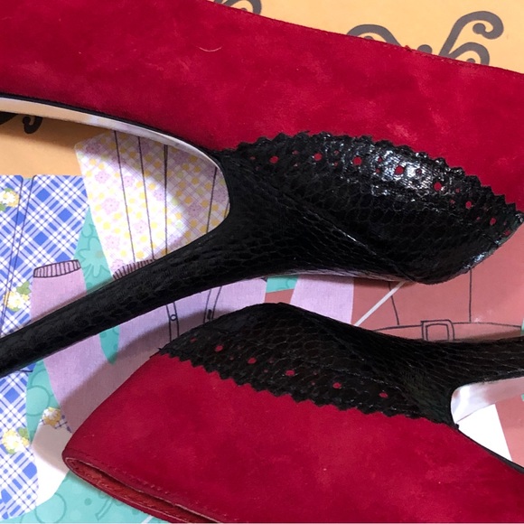 H by Halston Red Stilettos Platforms Size 8.5 - Picture 5 of 8